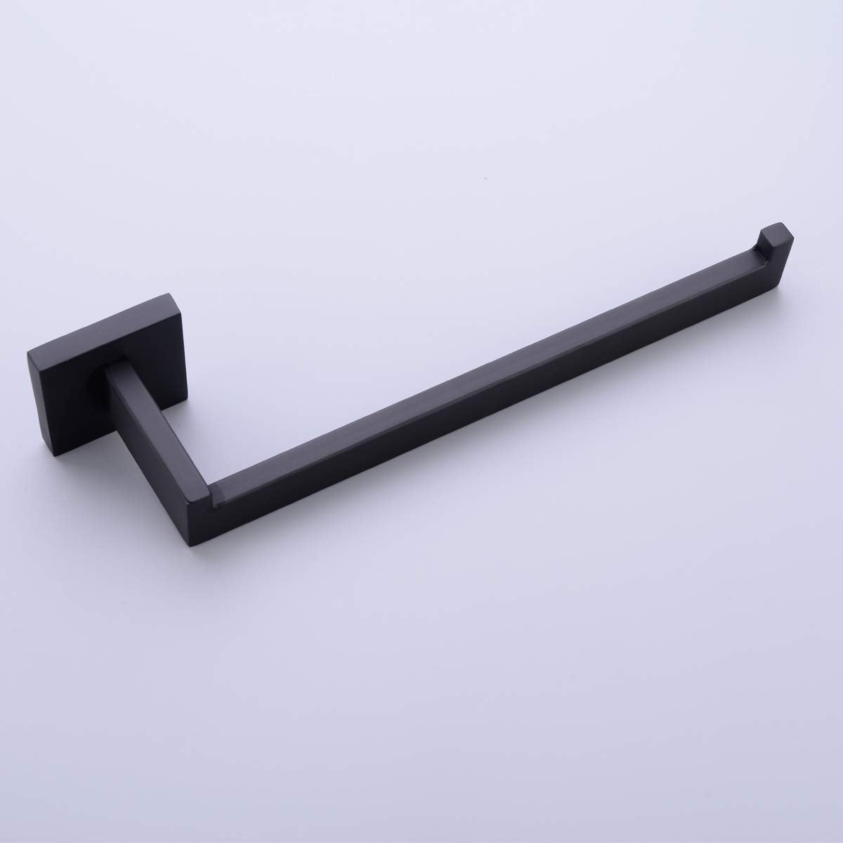 TRUSTMI Bathroom Towel Ring, Lavatory Wall Mounted Hand Towel Rail Bath Robes Holder, Rustproof SUS304 Stainless Steel, Matte Black