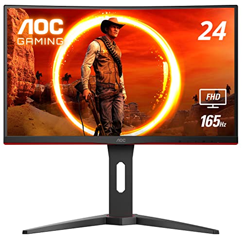 AOC CU34G3S 34" Frameless Curved Ultrawide Gaming Monitor, WQHD 3440 x1440, 165Hz 1ms, FreeSync Premium, Height Adjustable, 3-Year Zero-Bright-dot, Black