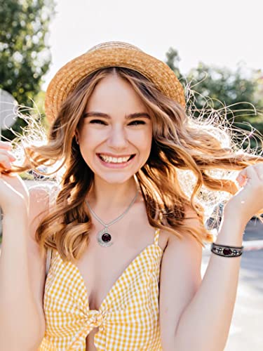 Dcfywl731 Virgo Zodiac Necklace Bracelet Set for Women Men 12 Constellation Moon Pendant Necklace Handmade Woven Zodiac Sign Wrap Bracelet Jewelry Gifts for Birthday Christmas