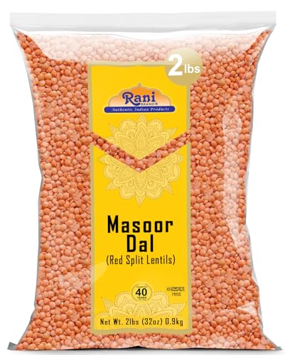 Rani Masoor Dal (Indian Red Lentils) Split Gram, 32oz (2lbs) 908g ~ All Natural | Gluten Friendly | NON-GMO | Kosher | Vegan | Indian Origin