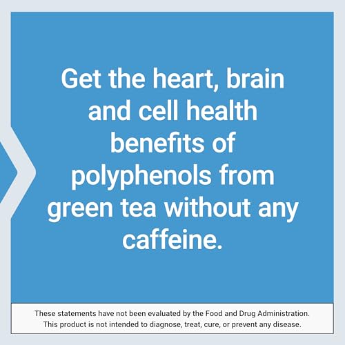 Life Extension Decaffeinated Mega Green Tea Extract – Polyphenol-Rich, Cell Health, Heart Health, Brain Health, Antioxidant Protection – Non-GMO, Gluten-Free, Vegetarian – 100 Capsules