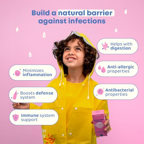 JoySpring Immune Drops - Kids Immune Support Liquid Supplement (2 fl oz) - Echinacea, Elderberry, Oregon Grape Root, Orange Peel, Vitamins A, B6, C - Natural Support System for Children & Adults