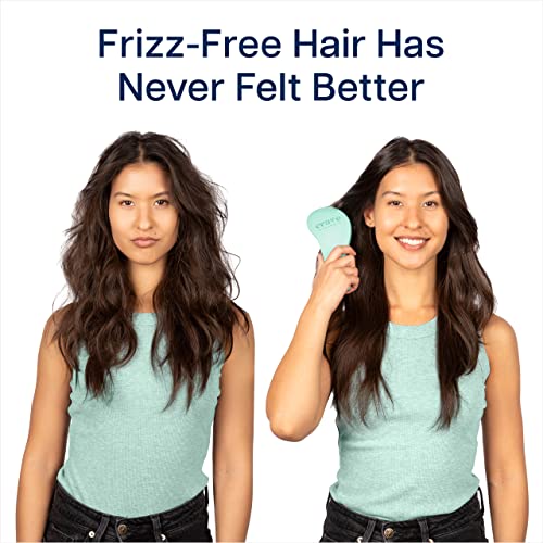 Crave Naturals Glide Thru Detangling Brush for Adults & Kids Hair - Detangler Brush for Natural, Curly, Straight, Wet or Dry Hair - Hairbrush for Men & Women, Little Girl Hair Accessories, Turquoise