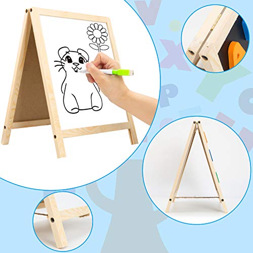 INNOCHEER Magnetic Letters and Numbers for Toddlers, Magnetic Board for Kids, ABC Alphabet Magnets, Educational Dry Erase Board - Whiteboard & Chalkboard for Toddlers 1-3 for Writing & Drawing