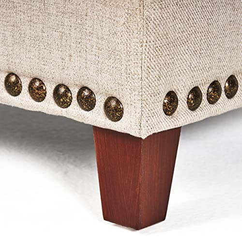 Christopher Knight Home Gavin Fabric Storage Ottoman, Beige
