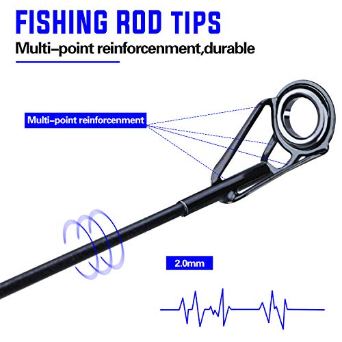 Sougayilang Spinning Fishing Rod Reel Combos,Portable Telescopic Fishing Pole,12+1 Ultra Smooth Spinning reels for Travel Saltwater Freshwater Fishing