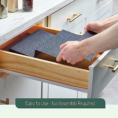 Metal Spice Drawer Organizer (10-1/4" Spice Rack - Expandable) Spice Rack for Drawer Organizer for Cabinet and Drawer with Inclined Racks for Easy Reach Seasoning Organizer No Tools Required