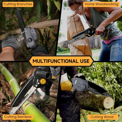 Mini Chainsaw Cordless For Dewalt 20V Max Battery, 8-inch Pruning Chainsaw With 2024 Upgrade Brushless Motor, Portable Power Mini Chainsaw For Garden, Household, Tree Branches (Battery Not Include)