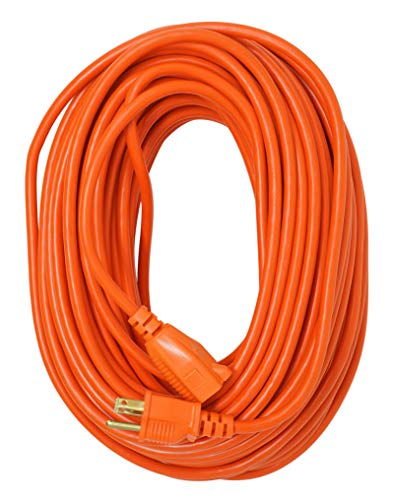 Southwire Light Duty Extension Cord, 100Ft, 16 Gauge, 3 Conductor, Outdoor Extension Cord, SJTW, Orange, 2309SW8803