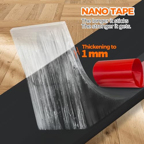 Holikme 2 Door Draft Stopper Under Door Draft Blocker Insulator Door Sweep Weather Stripping Noise Stopper Strong Adhesive White