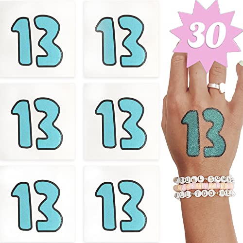 Tuoshei 30 Pcs Concert Merch,13 Temporary Tattoo,13 Tattoo, Hand tattoo, Star Temporary Tattoos, Concert Accessories for Singer Gifts
