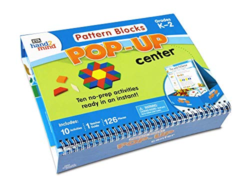 hand2mind Foam Pattern Blocks, Foam Shapes, Geometric Shapes for Kids, Pattern Play, Toddler Pattern Blocks, Shapes for Kindergarten, 3D Shapes Manipulatives, Sorting Math (Set of 100)