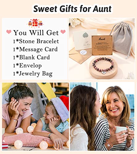 DiRikiss Mothers Day Gifts for Aunt from Niece Best Aunt Ever Gifts Birthday Christmas Valentines' Day Gifts for Aunt Auntie Bracelet