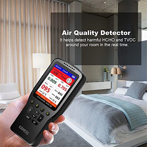 Air Quality Monitor. Nested sensors simultaneously detect Indoor Humidity, Indoor Temperature, and Volatile Harmful Gases Such as Formaldehyde, Benzene, and Ketones in The air.