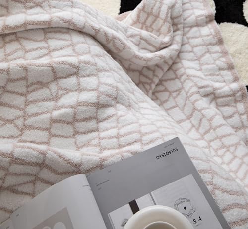 Ultra Soft Cozy Buffalo Checkerboard Grid with Lightning Pattern Fluffy Microfiber Knitted Throw Blanket Lightweight Fleece Checkered Blanket for Sofa Couch Bed Travel