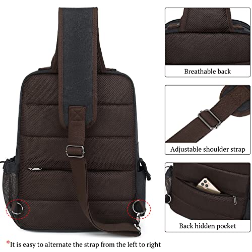 mygreen Retro Messenger Bag Canvas Shoulder Backpack Travel Rucksack Sling Bag Purple