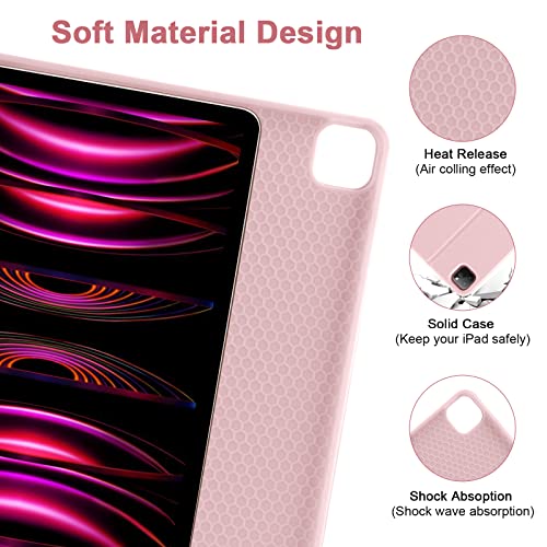 Compatible for iPad Air 13 inch Case Keyboard for iPad Pro 12.9 inch Case with Keyboard Slim Smart for iPad Keyboard Compatible with iPad Pro 6th/5th/4th/3rd Wireless Detachable Pencil Holder Black