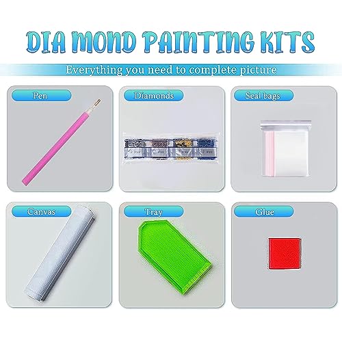 DIY 5D Diamond Painting Kits for Adults Gem Art Painting Kit Beginner DIY Diamond Painting Kit Mosaic Art for Adults Relax & Home Wall Decor 16Inchx16Inch (Flower)
