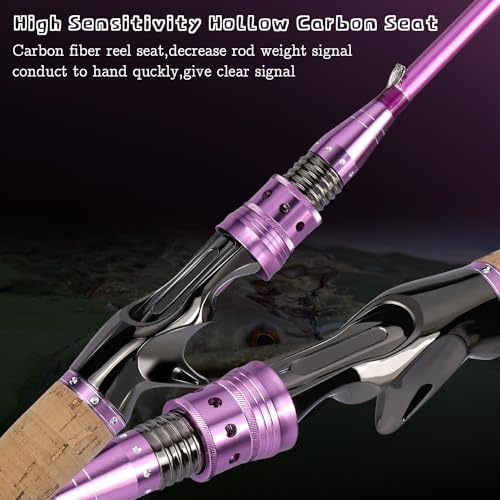 Sougayilang Two Sections Fishing Pole,6.9Ft Colorful Rod Guide Rings Super Light Weight for Bass,Catfish and Other Small Fishes (DYQB)