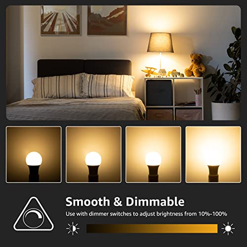 Lepro Dimmable LED Light Bulbs 60 Watt Equivalent, 9.5W 800LM Soft Warm White 2700K, A19 E26 Standard Medium Base, UL FCC Listed, 15000 Hour Lifetime, 5 Packs