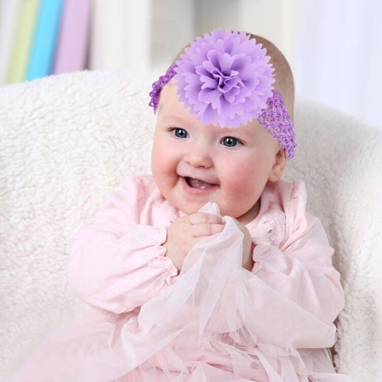 Ewanda store 15 Pcs Baby Girls Chiffon Headbands Peony Flower Baby Headband Baby Hair Accessories for Newborn Toddler Infants Girls