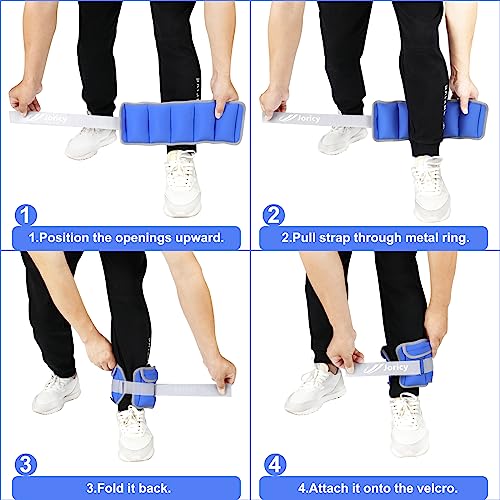 Adjustable Ankle Weights for Women Men Kids, 1–20lbs Pair Leg/Wrist/Arm Weight Straps with Removable Weight for Yoga, Walking, Running, Aerobics, Gymnastics, Physical Therapy, Rose Red