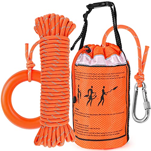 NTR Water Rescue Throw Bag with 50 Feet of Rope in 3/10 Inch Tensile Strength Rated to 1844lbs, Throwable Device for Kayaking and Rafting, Safety Equipment for Raft and Boat