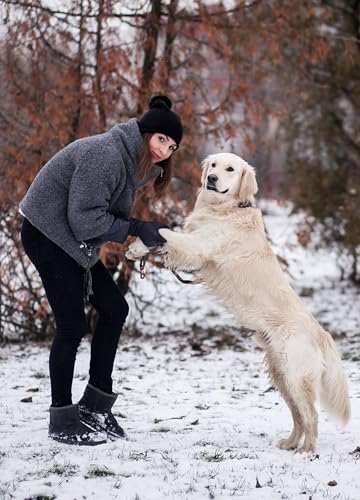 Willit Women's Fleece Lined Leggings Water Resistant Winter Pants Thermal High Waisted Yoga Hiking Running Tights Pockets Navy Blue S