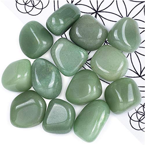 UFEEL 1/2 lb Natural Assorted Tumbled Polished Stones, Energy Infused Healing Crystals for Beginner, Wicca, Reiki, Chakra and Energy Crystal Healing