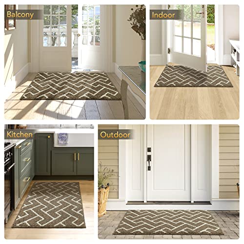 hicorfe Hallway Runner Rug,20"x59" Durable Front Back Door Mat,Non Slip Rubber Backing,Low-Profile Absorbent Entrance Washable Floor Runner Mat Entryway,Hallway,Laundry,Patio(Navy Blue)