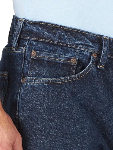 Wrangler Authentics Men's Classic Relaxed Fit Five Pocket Jean Short, Dark Rinse, 52