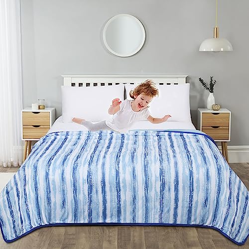 YINFUNG Blue Cooling Blanket for Hot Sleepers Tie Dyed Summer Blanket Night Sweat Silky Arc Chill Cold Blanket for Hot Flashes Coastal Q-max 0.5 100% Rayon Derived from Bamboo Ombre Sea 60×80IN