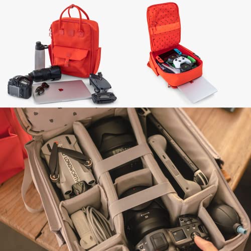 Langly Sierra Camera Backpack: A Modern & Travel-friendly Photography Backpack Compatible With Both 18in Laptop & All Camera Gear 24L (Apen-Gold)