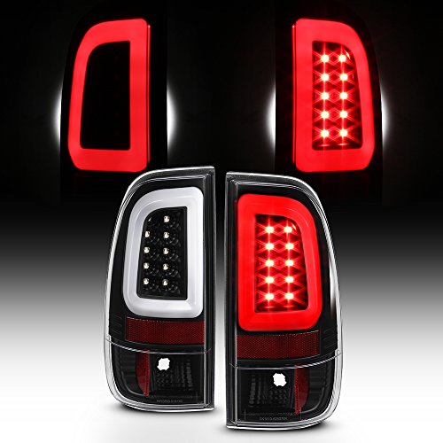 AKKON - For 2008-2016 Ford F250 F350 F450 F550 SuperDuty Black LED Tube Tail Brake Lights Pair Left+Right