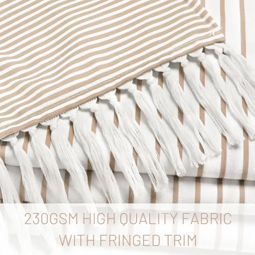 Awellife Boho Pink Shower Curtain for Bathroom Stripe Tassel Shower Curtain 72 X 72 Inches Farmhouse Linen Girls Coral