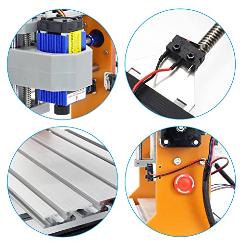 CNCTOPBAOS 3018-PRO 2 in 1 CNC Router Mini Engraver Machine with Module, XYZ Limit Switches and E-Stop, GRBL Control 3-Axis DIY Engraving Milling Cutting Wood PVC PCB Acrylic with Offline Controller