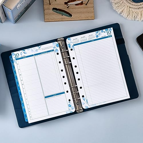 Planner Refills 2024-2025 – Jul. 2024 - Jun. 2025, Two Pages Per Day Daily & Monthly Planner, 8.38" x 5.51", Ring-Bound Day Planner with Tabs