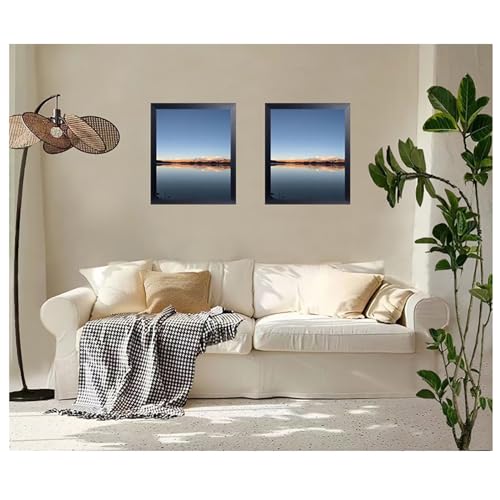 BENGBUKAISAI Black Brushed 8x10 Picture Frame, Picture Display 5x7with white cardstock or 8x10 without white cardstock, for wall display and tabletop display