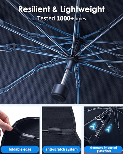 Car Windshield Sun Shade Umbrella, Sunshade for Car Windshield Foldable Cover Visor UV Ray Reflector, Car Sun Shade Windshield for Auto Trucks Sedan SUV Keeps Vehicle Cool Heat Insulation (Midsize)