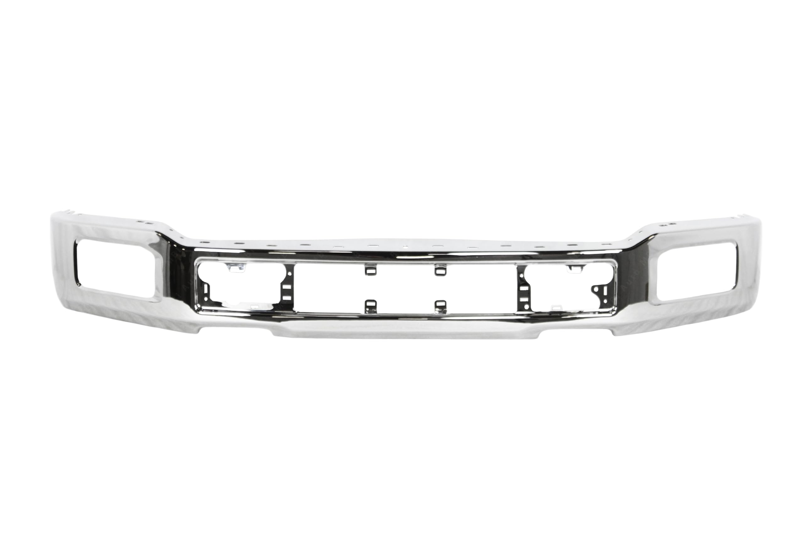 BUMPERS THAT DELIVER - Chrome, Steel Front Bumper Face Bar Compatible with 2018 2019 2020 Ford F-150 w/Fog 18 19 20, FO1002430