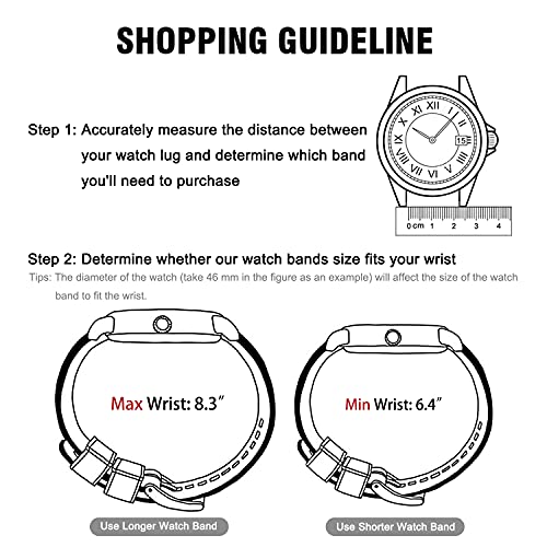 Ritche Christmas Gift Christmas Stocking Stuffers 18mm Silicone Watch Band Black Quick Release Rubber Watch Bands for Men Women, White Elephant Gifts, Stocking Stuffers for Men