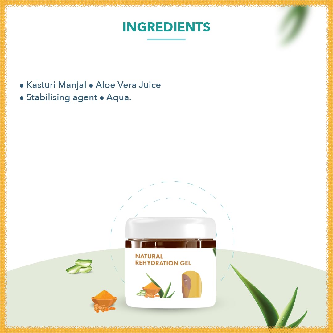 marabe Nature Turmeric & Aloe Vera Gel | Natural Skin Care for Hydration & Soothing Relief | Gel Facial Moisturizer | No Fragrance | Hand & Face Moisturizer | Lightweight (100ml)
