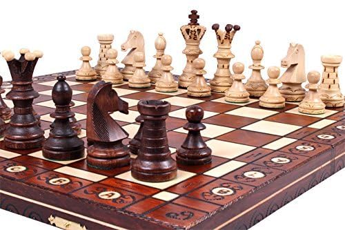 The Jarilo, Unique Elegant Wooden Chess Game Set, Pieces, CBoard and Chess Piece Storage – Finely Handcrafted in Europe for Adults and Kids