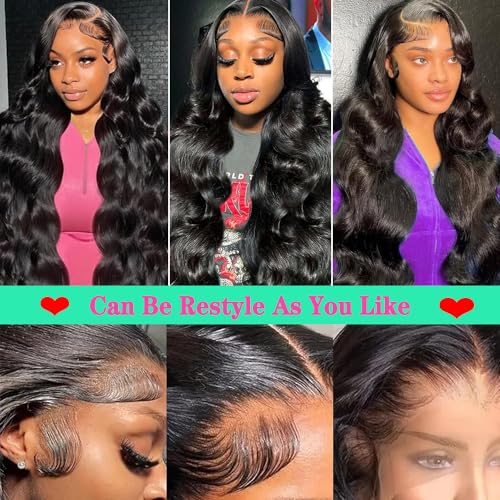 Chocolate Brown Lace Front Wig Human Hair Pre Plucked 4# Colored Wigs Human Hair 13x6 Body Wave HD Lace Frontal Wigs Human Hair 200% Density Glueless Wigs Human Hair 18Inch