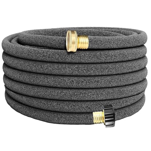 Linchoc Home Soaker Hose 5/8 Inch 15FT Solid Brass Connector for Garden Beds, Tree,Lawn and Plants