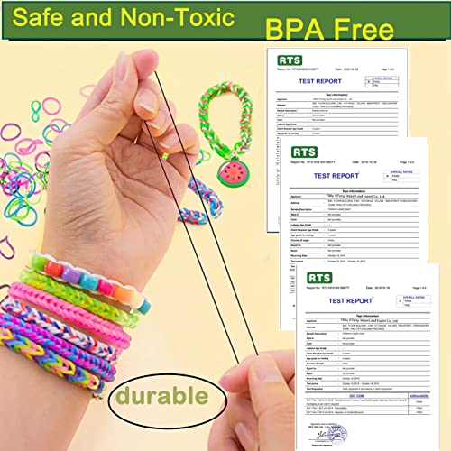 XYTLAX Rubber Band Bracelet Kit, Loom Making Kit for Girl, Loom Bands Refill Kits for Children Boy Girls Gift DIY Friendship Bracelets- Christmas Holiday Gifts