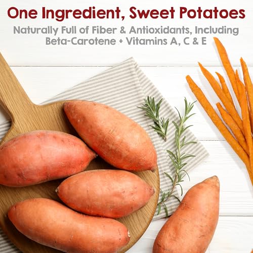 Riley's Slims Dried Sweet Potato Dog Treats - Dehydrated Chews for Dogs - Single Ingredient USA Sourced Made in The USA - 7.5 oz