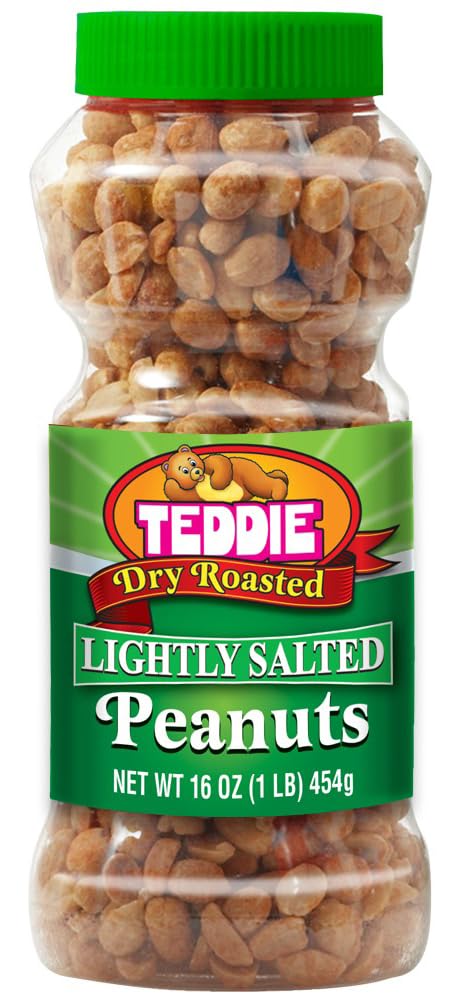 Teddie Premium All Natural Dry Roasted Peanuts (Lightly Salted, 16 Ounce (Pack of 1))