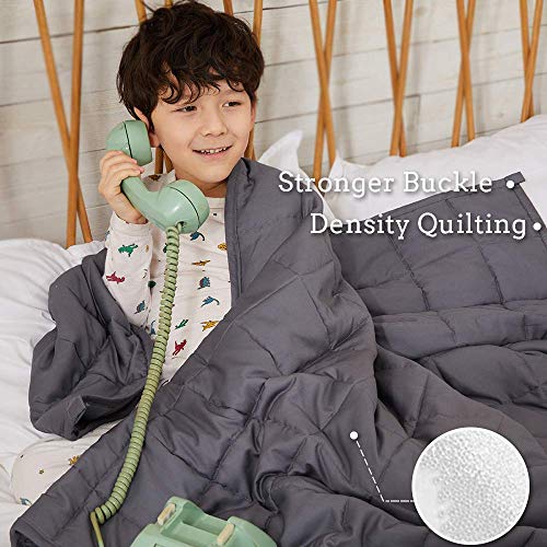 ZonLi Weighted Blanke t(80''x87'', 20lbs, King Size, Dark Grey), Weighted Blanket for Adults, High Breathability Heavy Blanket, Soft Material with Premium Glass Beads
