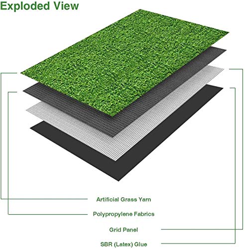 LITA Realistic Artificial Grass Turf Lawn Customized Size 5 x 53 Feet, 1.38" Indoor Outdoor Garden Lawn Landscape Synthetic Grass Mat Fake Grass Rug